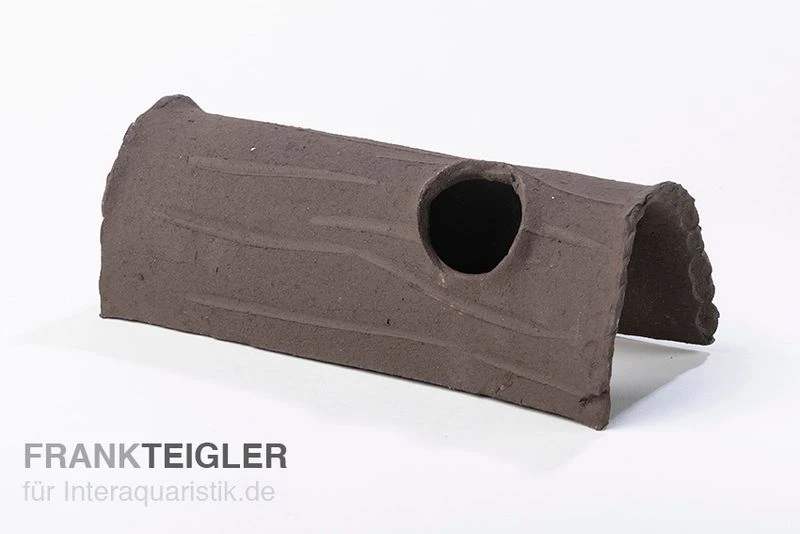 Aquariumkeramik Axolotl Tunnel Mit Fenster 18-20 Cm Schwarz 3 Aquariumkeramik Axolotl Tunnel Mit Fenster 18-20 Cm Schwarz