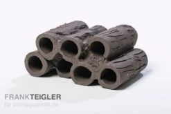 Aquariumkeramik Röhrenturm Modell D Schwarz