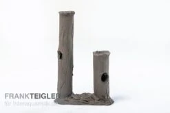 Aquariumkeramik Garnelenstamm Doppelt Schwarz