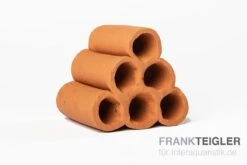 Aquariumkeramik Röhrenturm Modell B Terrakotta